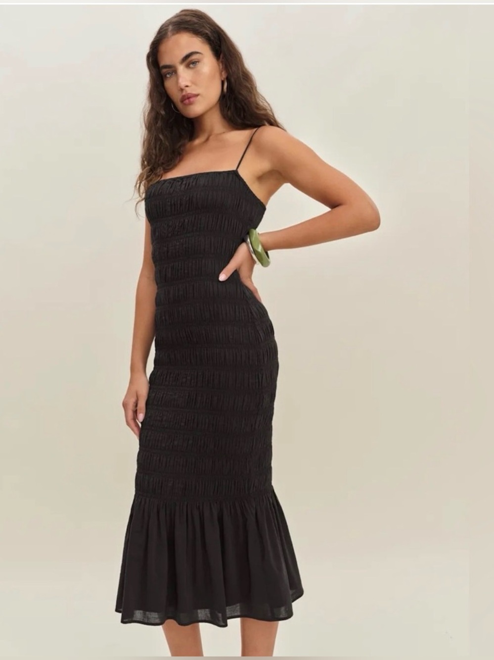 Reformation Seren Dress Black NEW